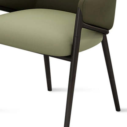 Mid-Century Upholstered Curved Back Dining Chair — Khaki