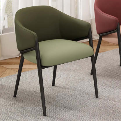 Mid-Century Upholstered Curved Back Dining Chair