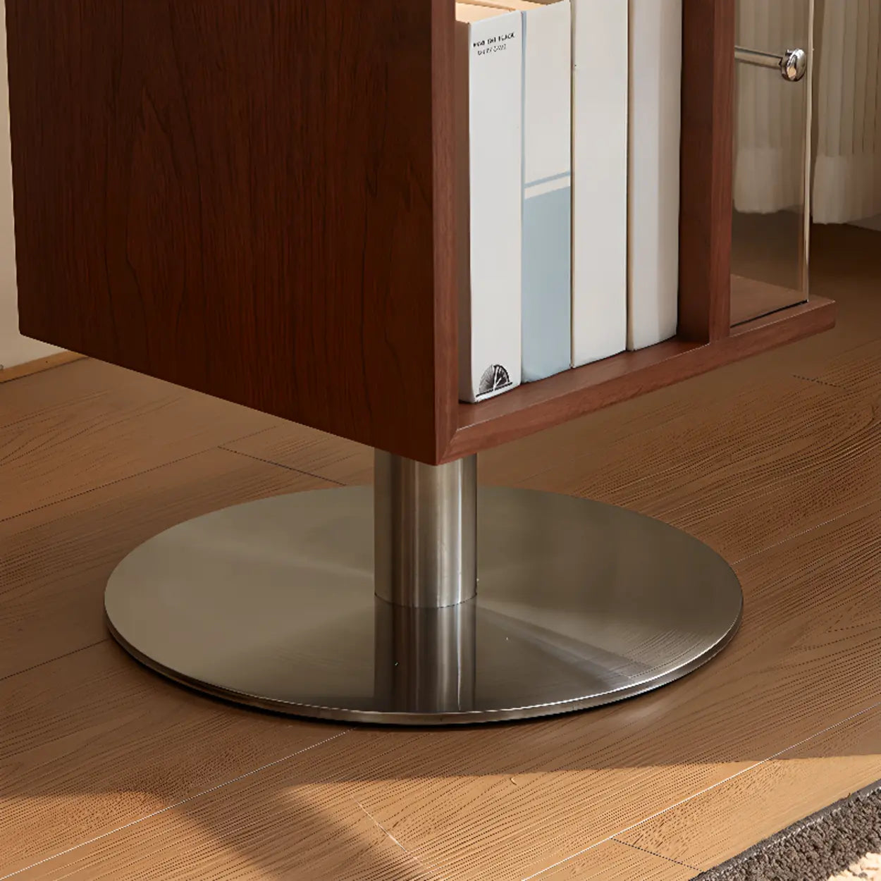 Mid-Century Cube Tiered Wood Corner Bookshelf