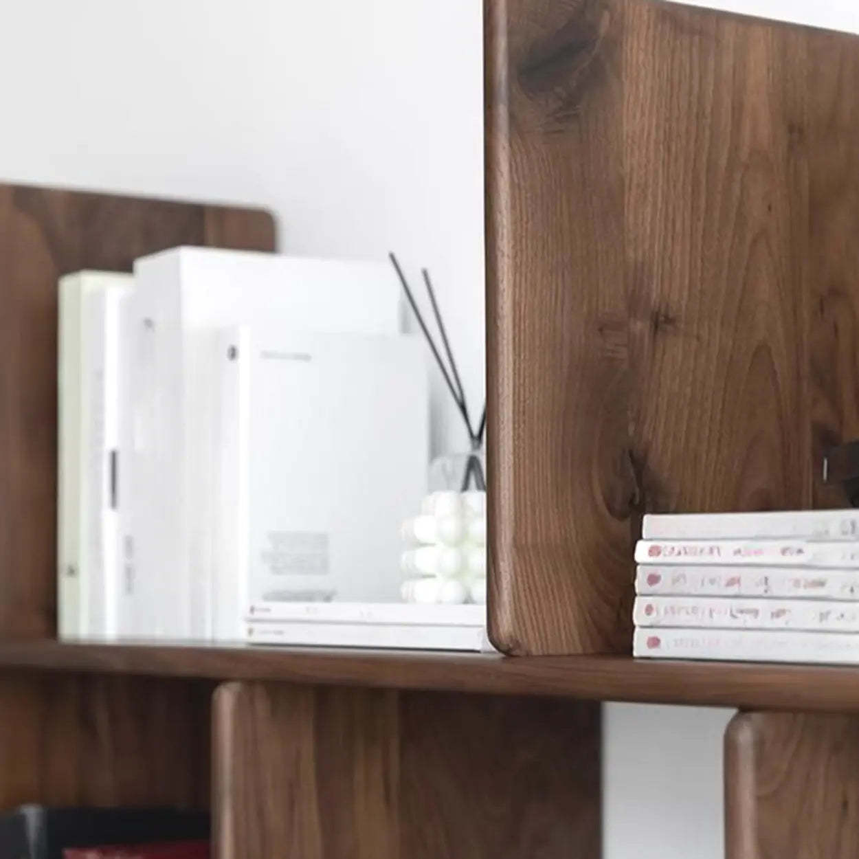 Mid-Century Open Back Wood Bookshelf