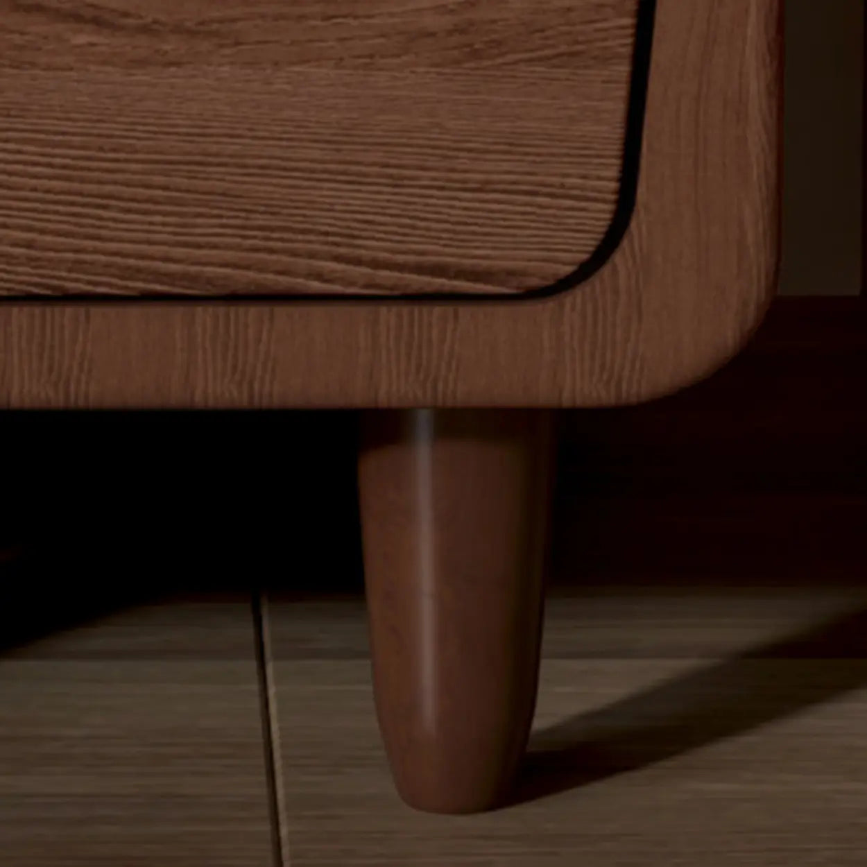 Mid-Century Wood Nightstand with Drawer