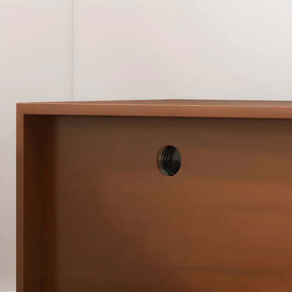 Mid-Century Walnut Wood TV Stand with Storage