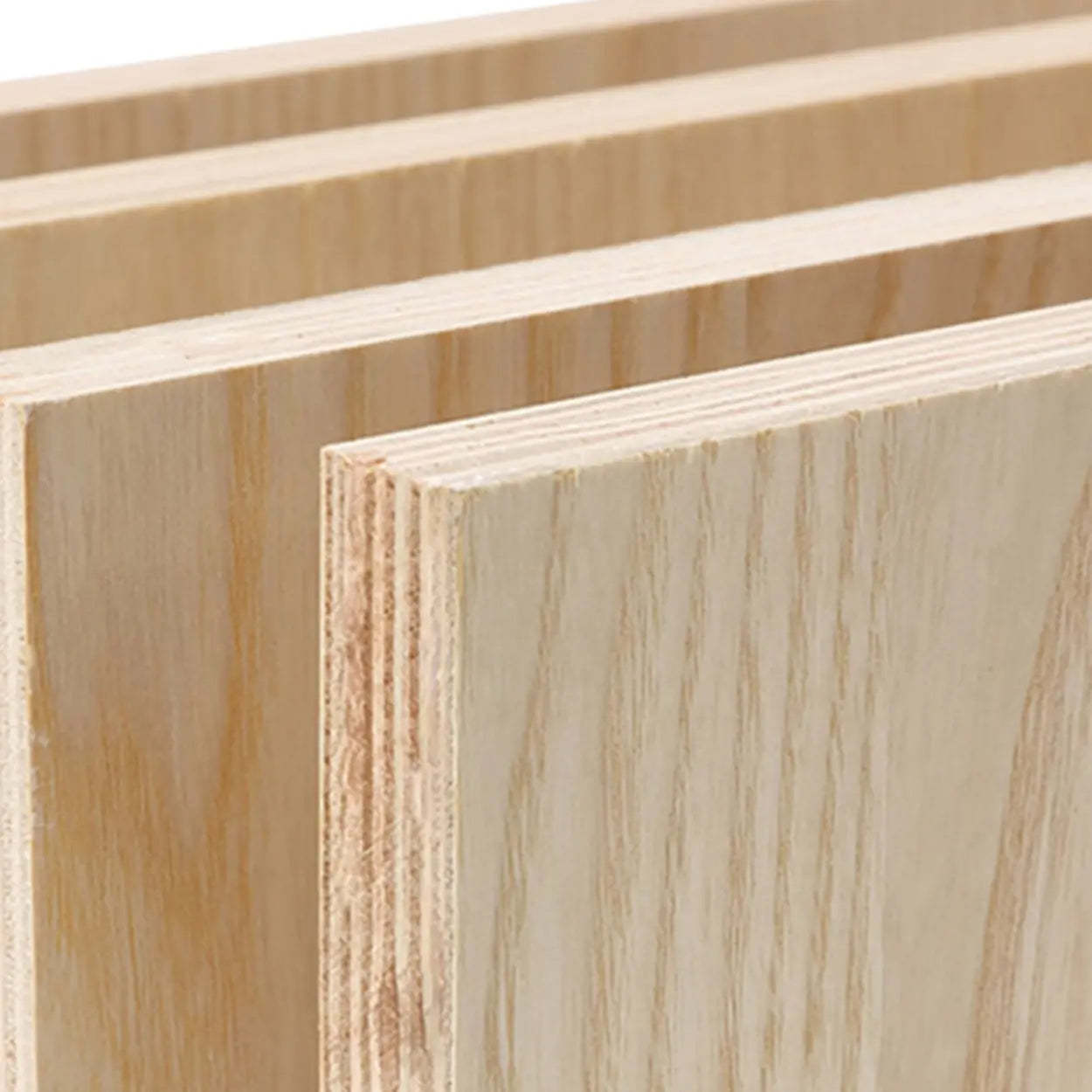 Mid-Century White Wood Nightstand with Drawers — White