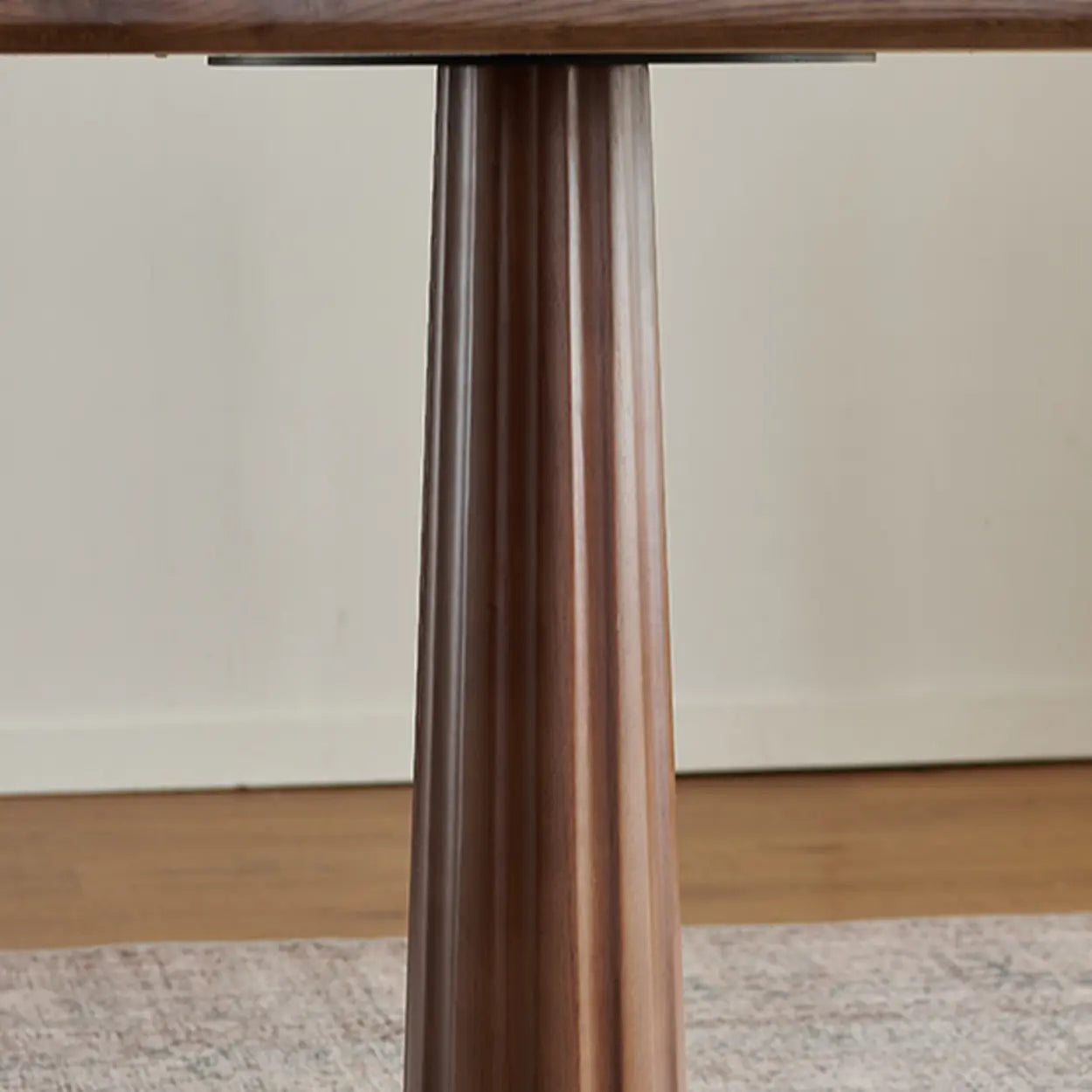 Mid-Century Wood Brown Square Dining Table