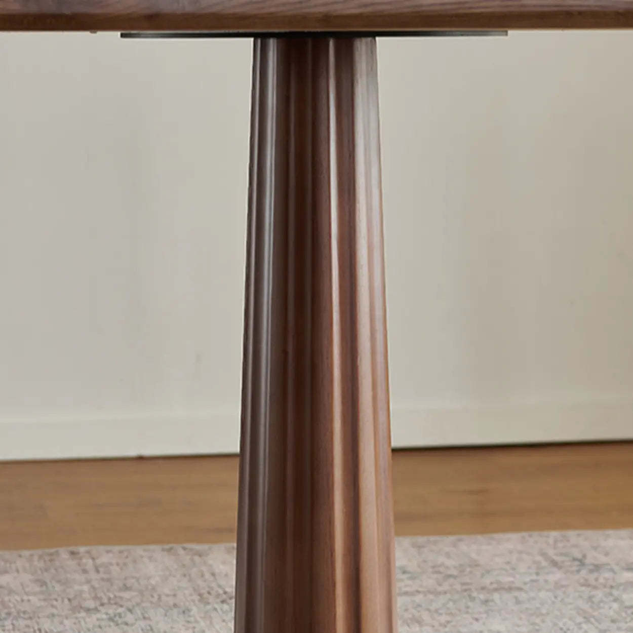 Mid-Century Wood Brown Square Dining Table