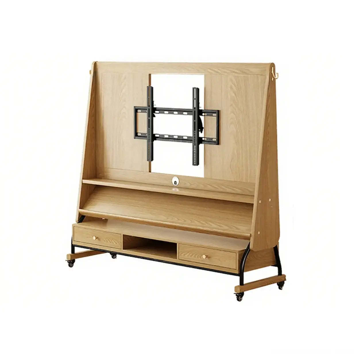 Mid-Century Wood Adjustable TV Mount Stand