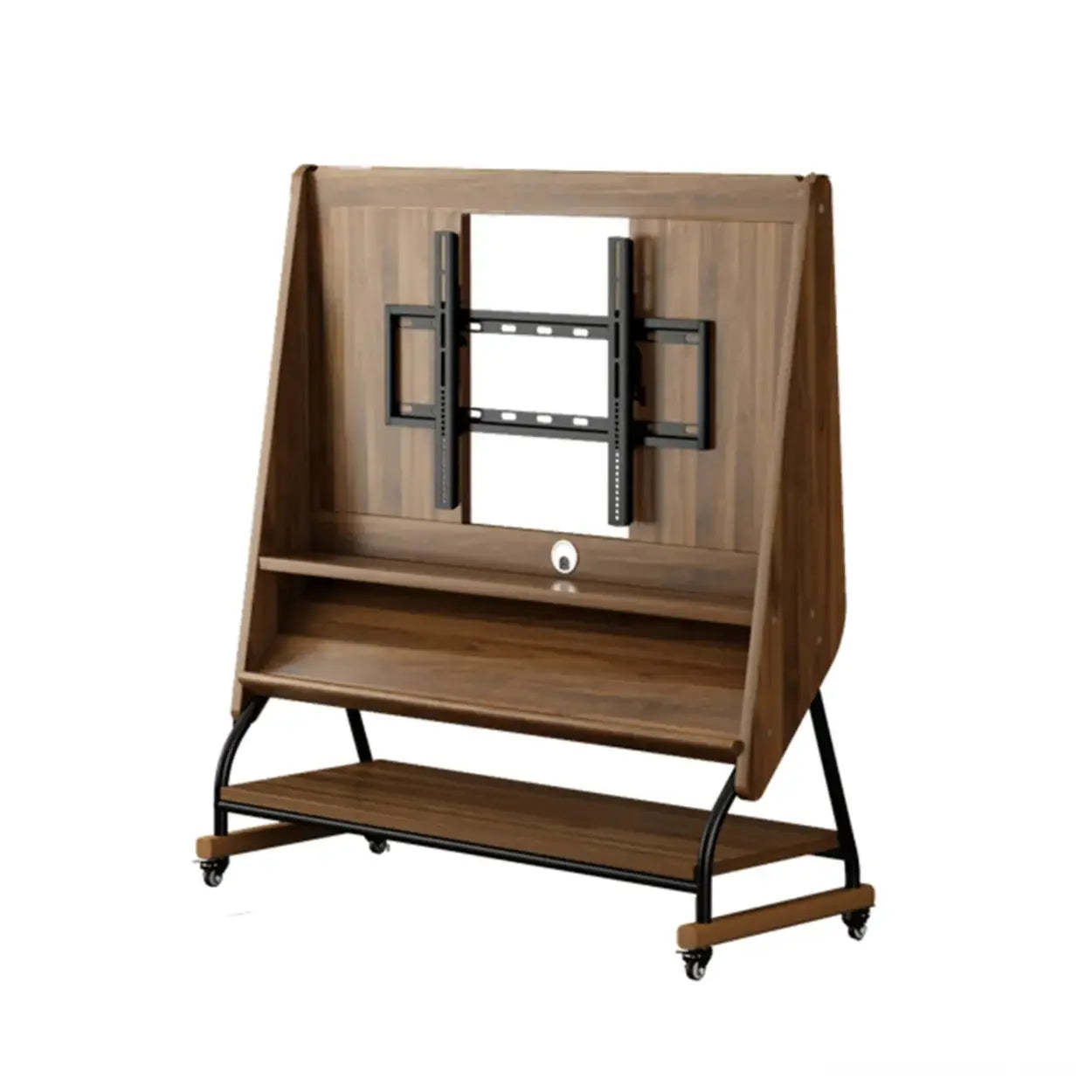 Mid-Century Wood Adjustable TV Mount Stand