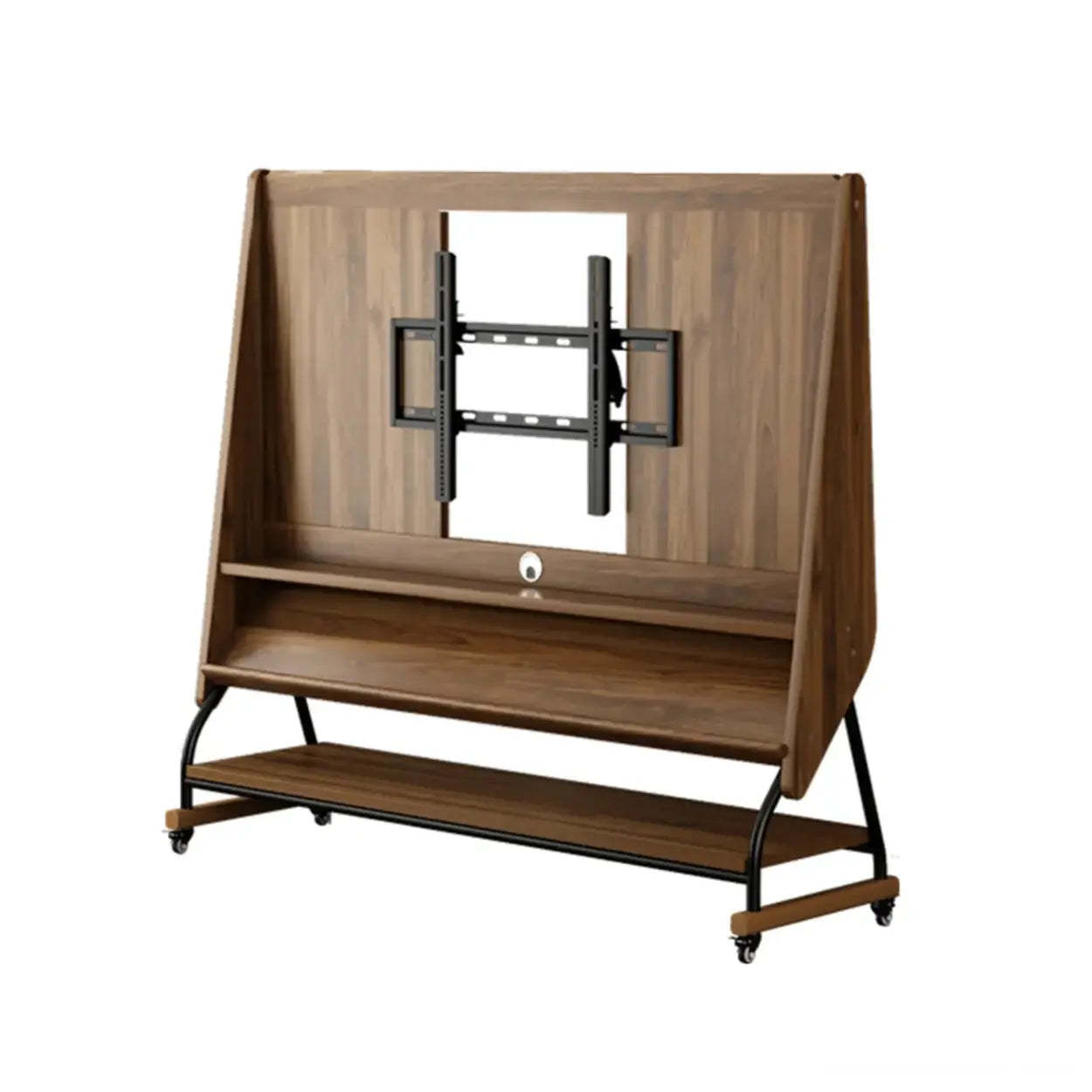 Mid-Century Wood Adjustable TV Mount Stand