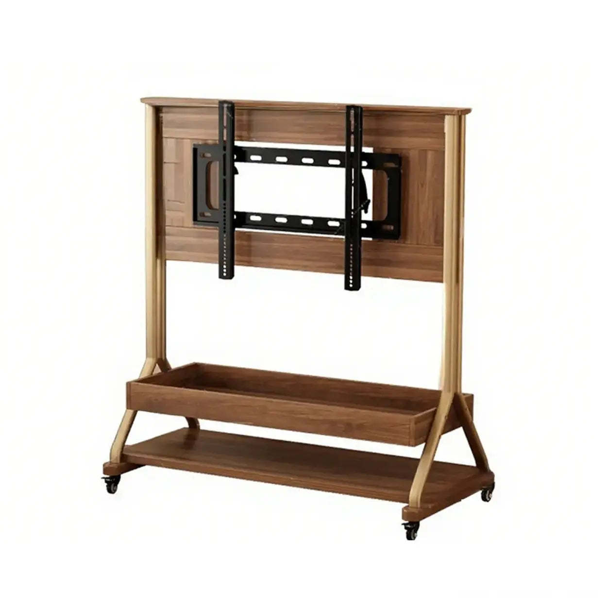 Mid-Century Wood Adjustable TV Mount Stand