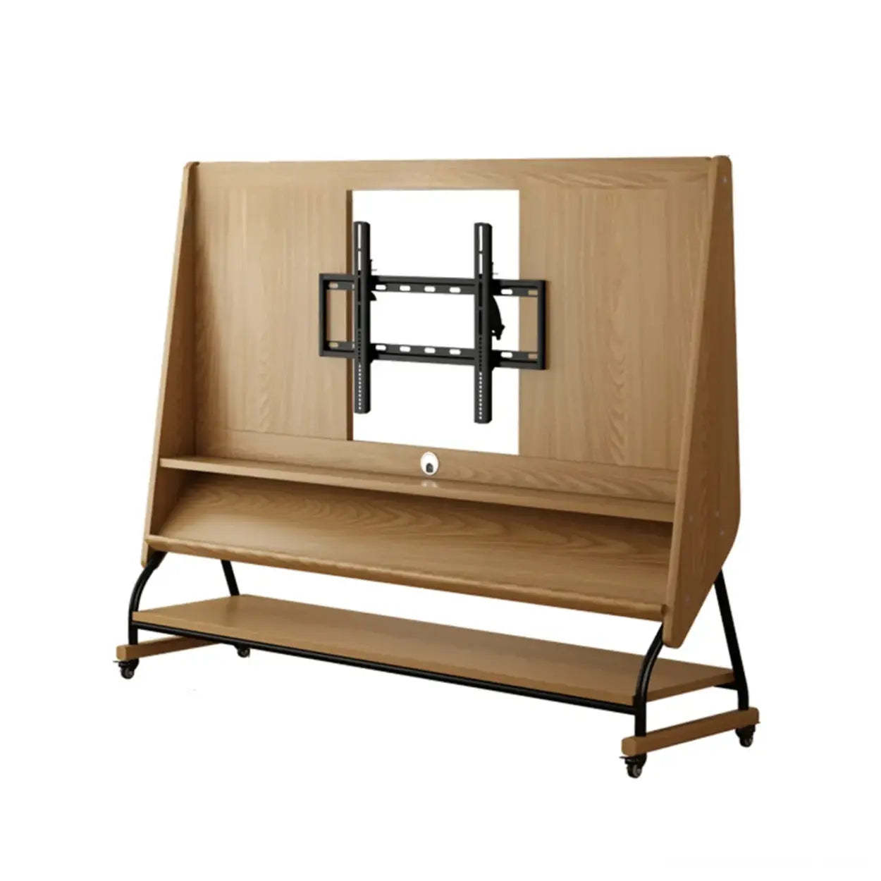 Mid-Century Wood Adjustable TV Mount Stand