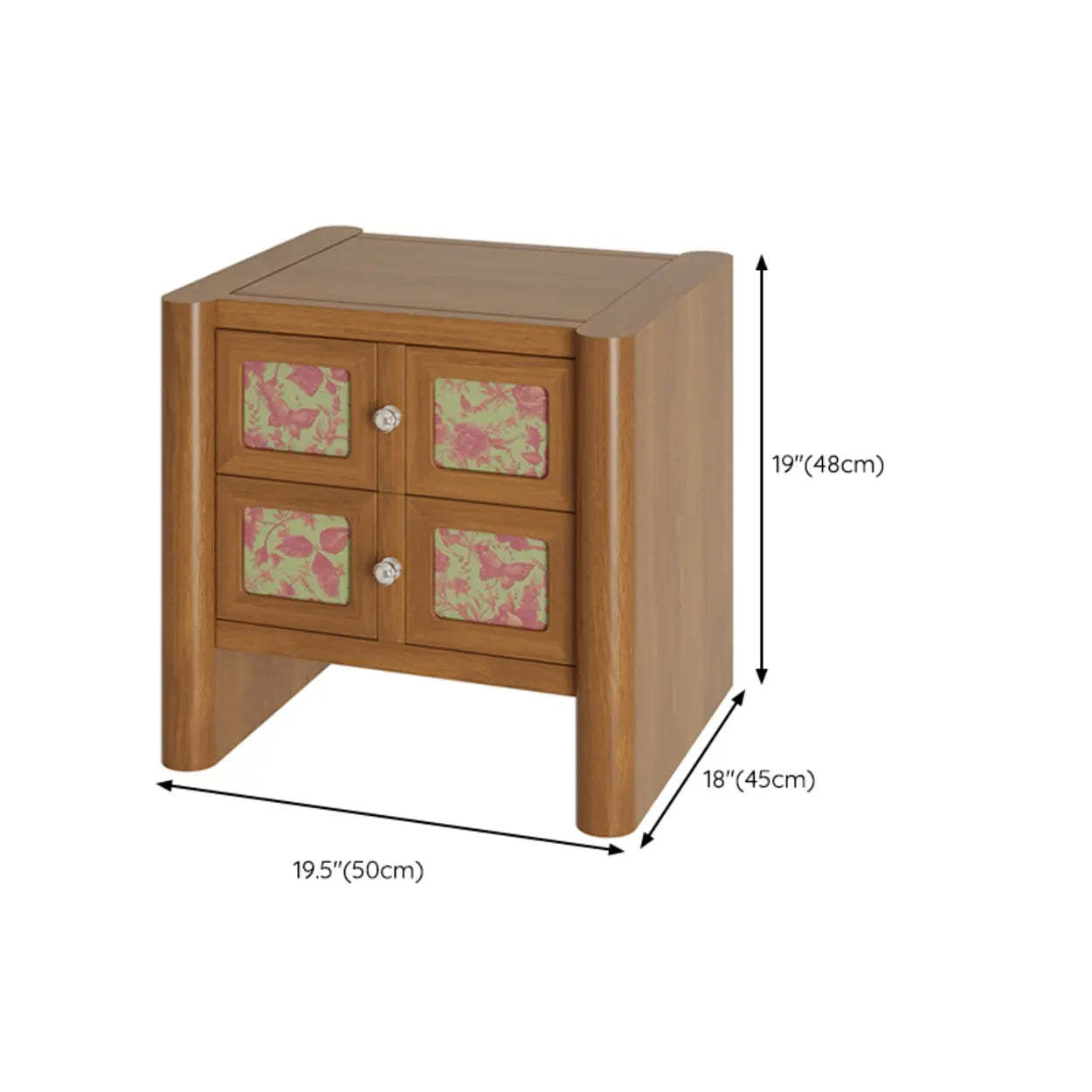 Mid-Century Wood Nightstand with Drawer