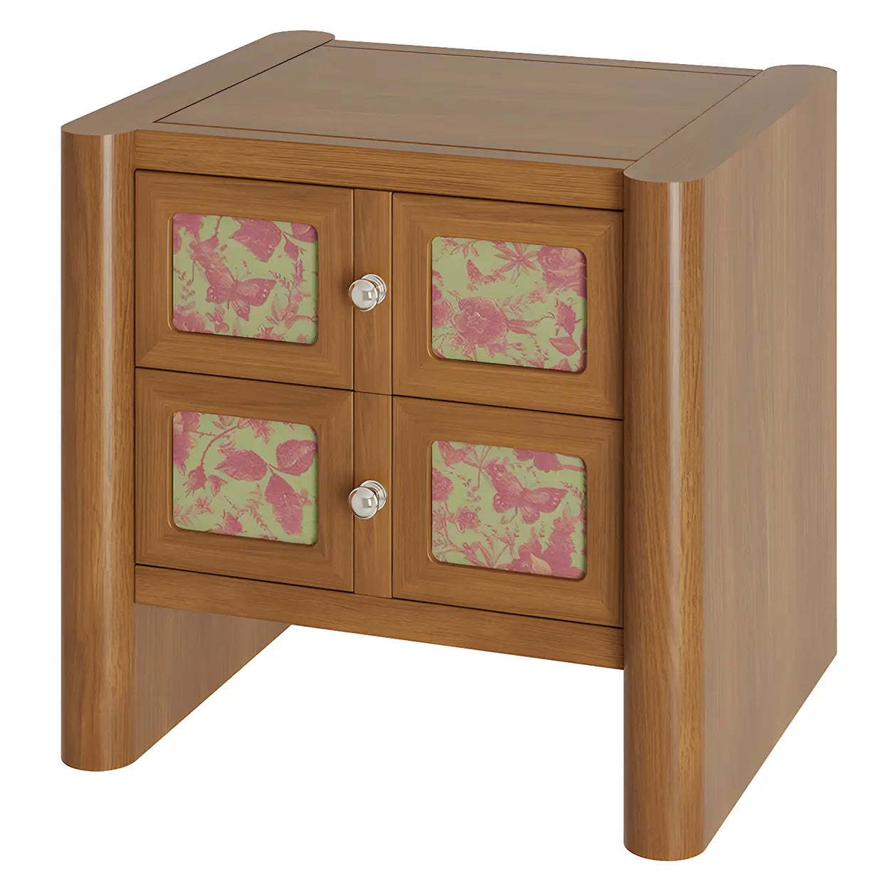 Mid-Century Wood Nightstand with Drawer