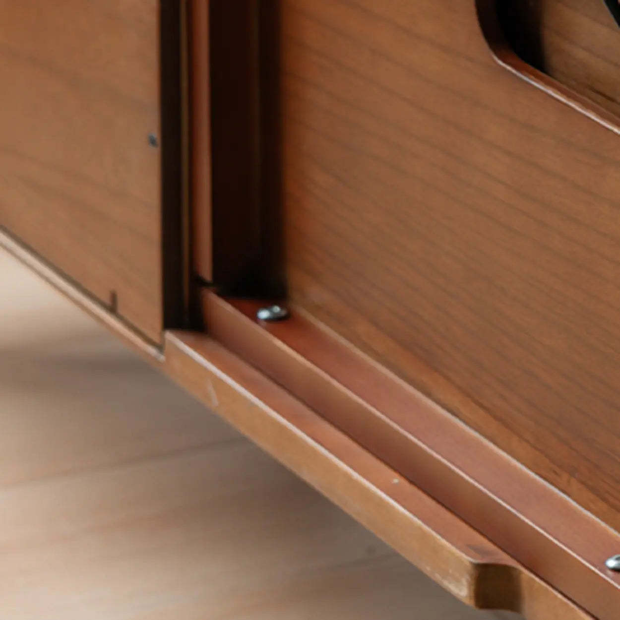 Mid-Century Wood TV Stand with Drawers