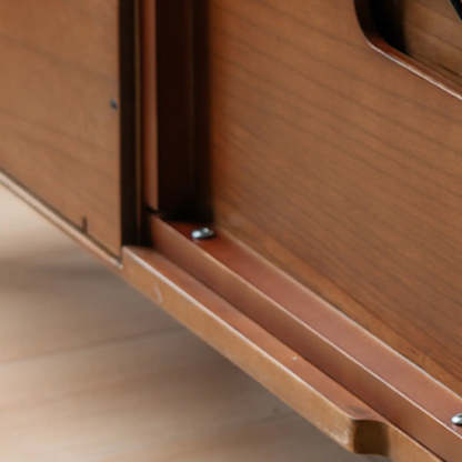 Mid-Century Wood TV Stand with Drawers