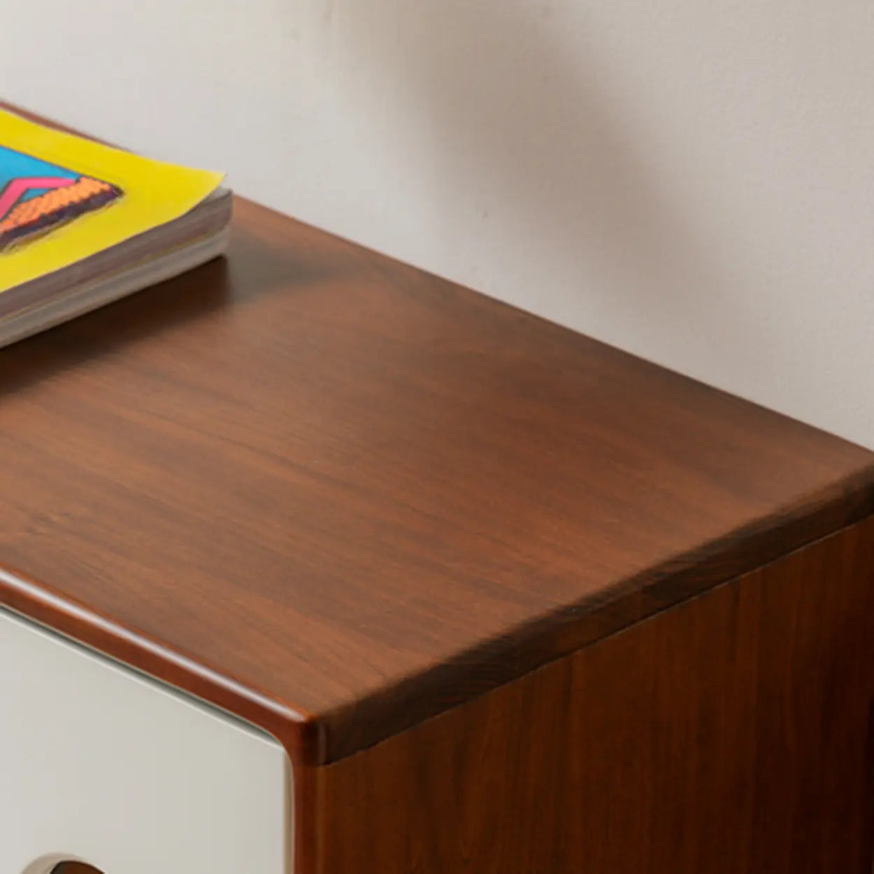 Mid-Century Wood TV Stand with Drawers