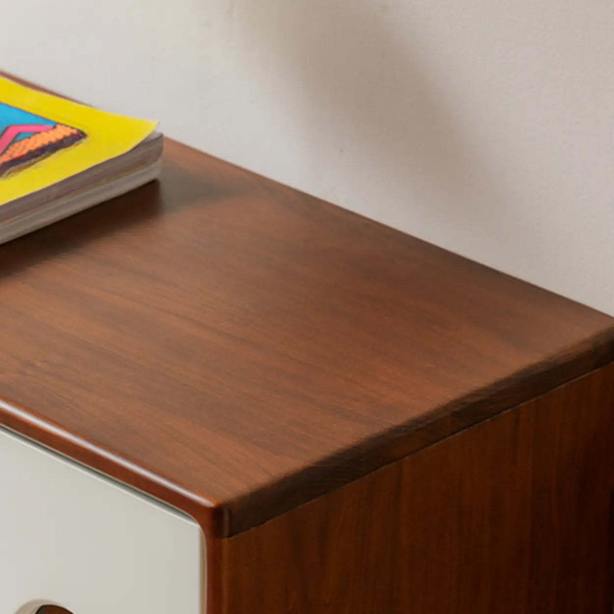 Mid-Century Wood TV Stand with Drawers