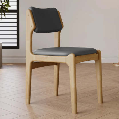 Gray modern upholstered open-back office chairs