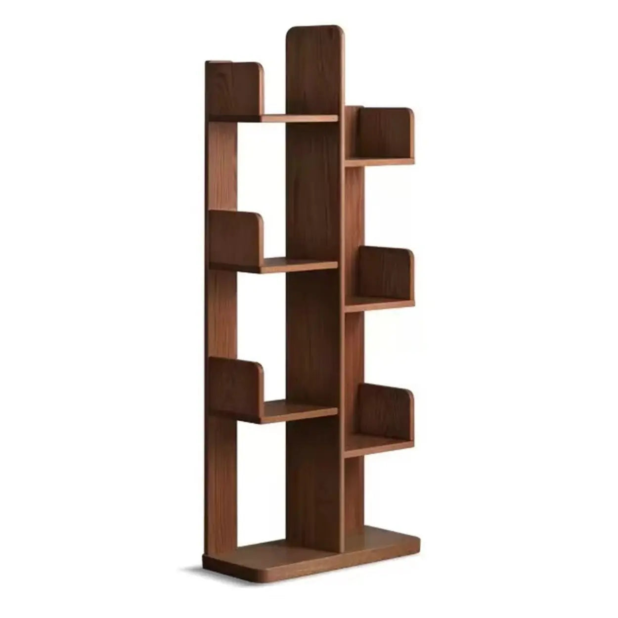 Mid-Century Wood Vertical Open-Back Bookshelf