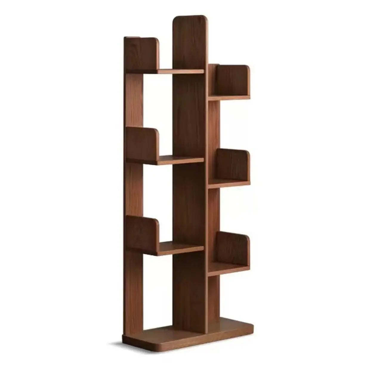Mid-Century Wood Vertical Open-Back Bookshelf