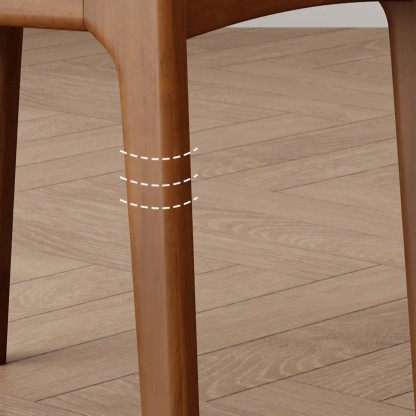 Mid-Century Upholstered Open-Back Dining Chair