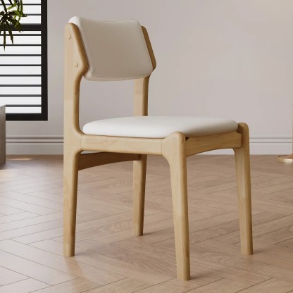 Mid-Century Upholstered Open-Back Dining Chair