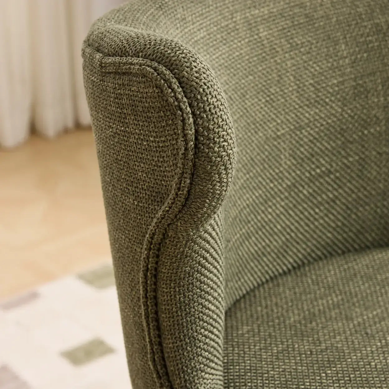 Mid-Century Upholstered Swivel Wingback Bar Stool Set of 2