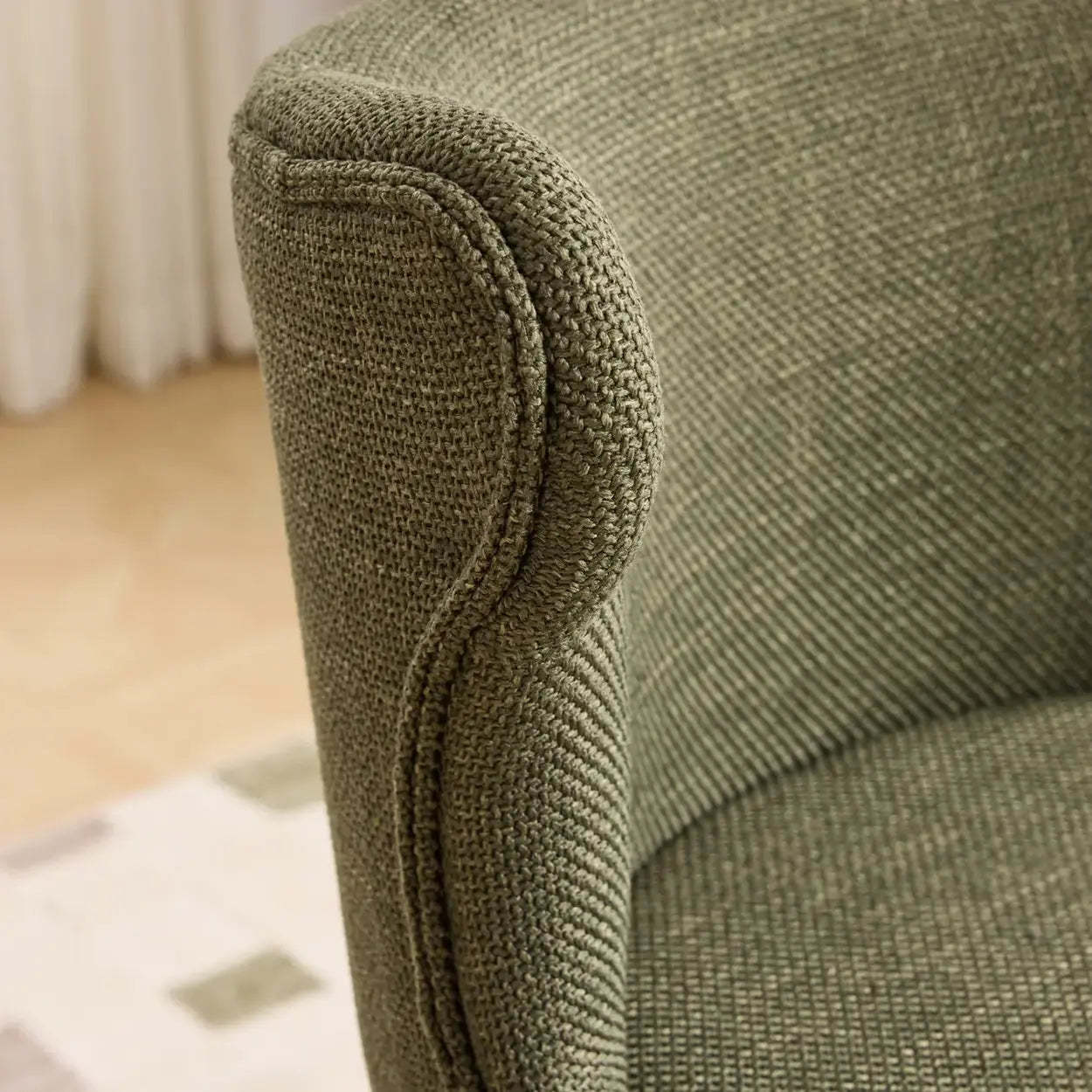 Mid-Century Upholstered Swivel Wingback Bar Stool Set of 2