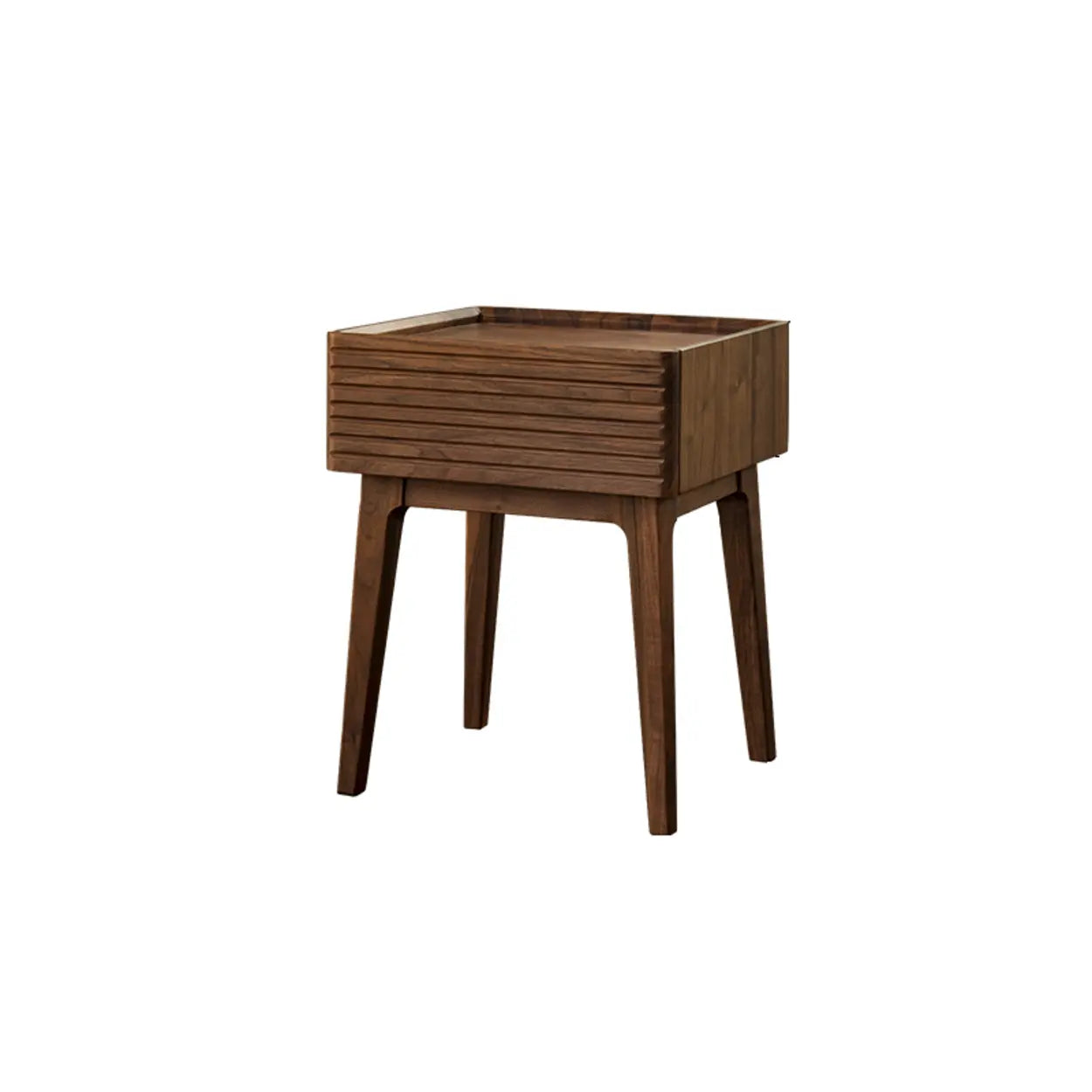 Modern drawer wood metal glass nightstands