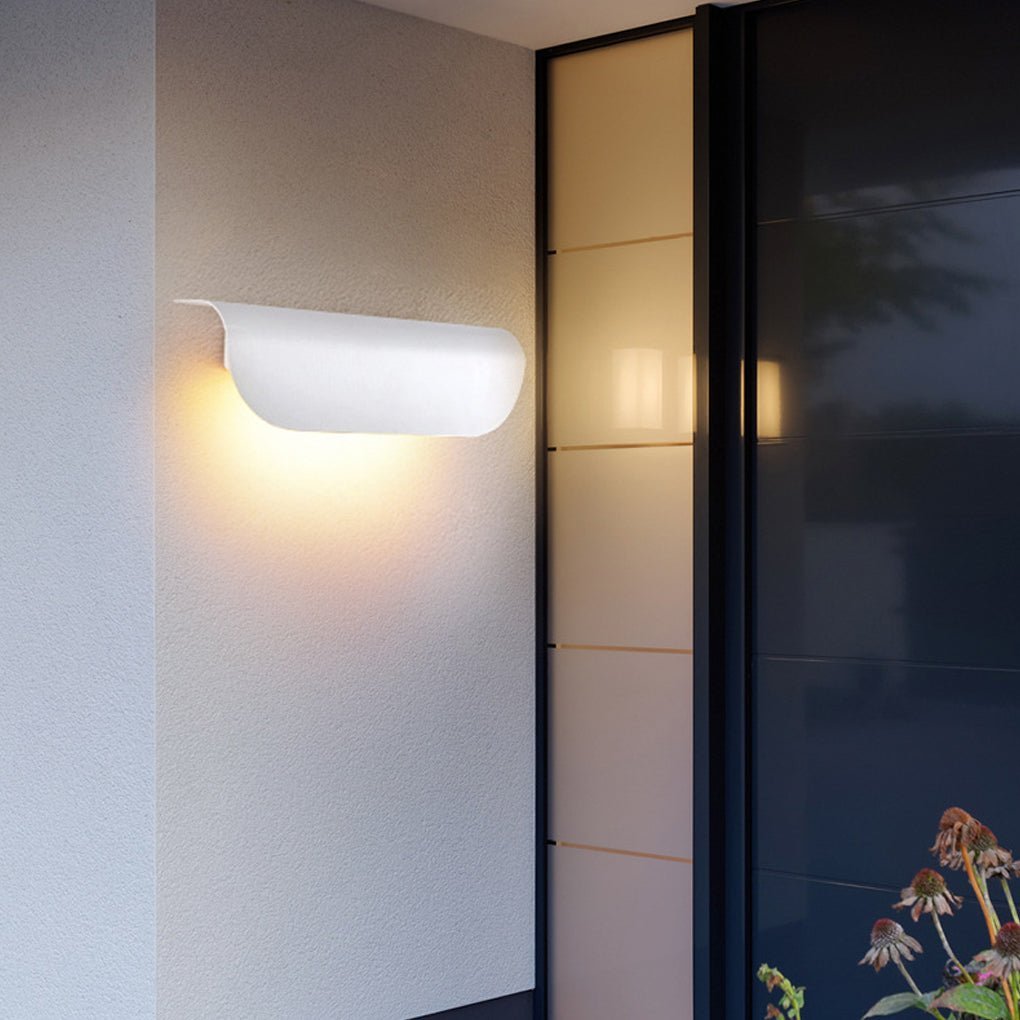 Minimalist Arc Shaped Waterproof Wall Lamp for Outdoor Indoor Corridor Staircase-Lighom