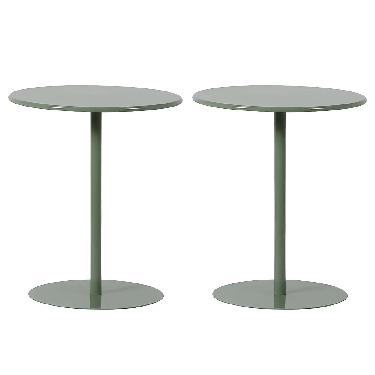 Minimalist Round Metal Pedestal Side Table