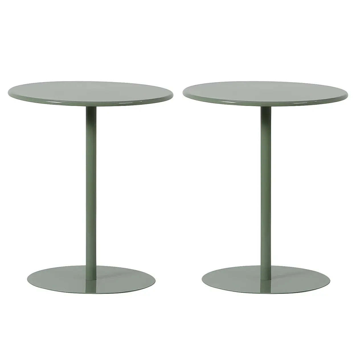 Minimalist Round Metal Pedestal Side Table