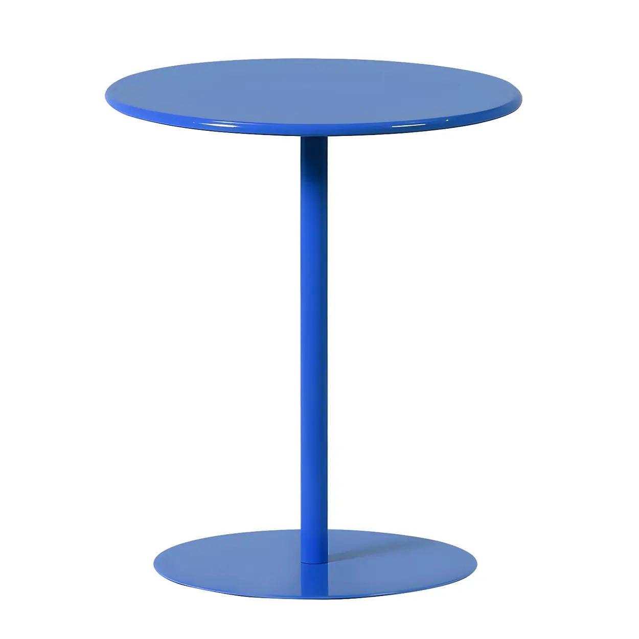 Minimalist Round Metal Pedestal Side Table