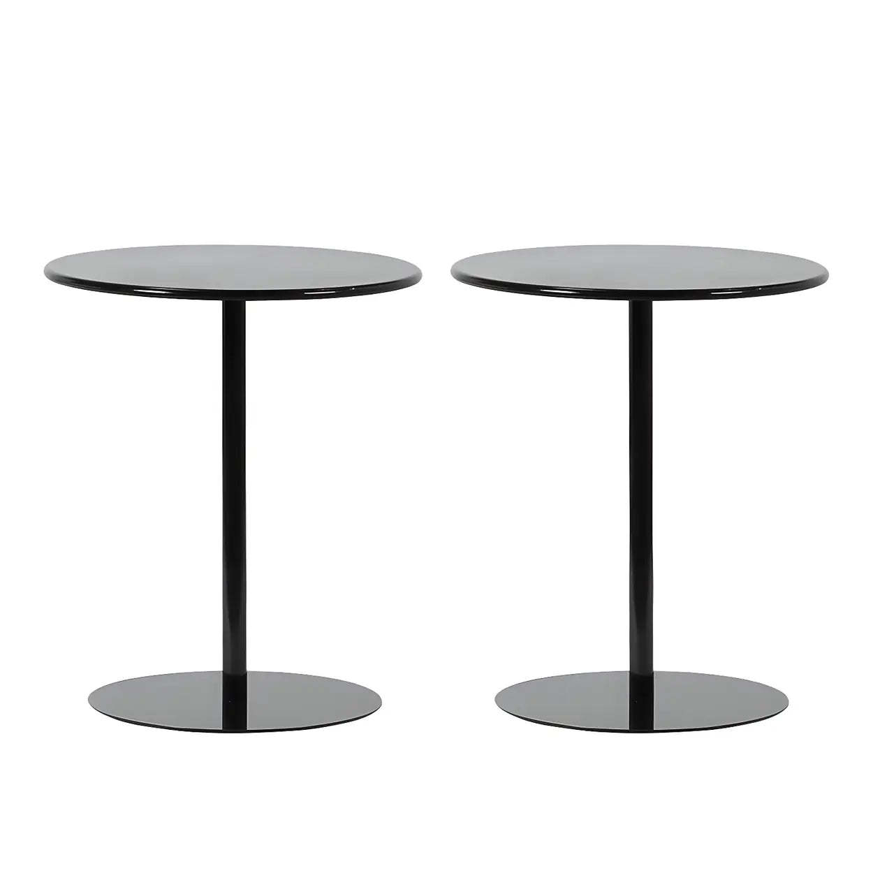 Minimalist Round Metal Pedestal Side Table