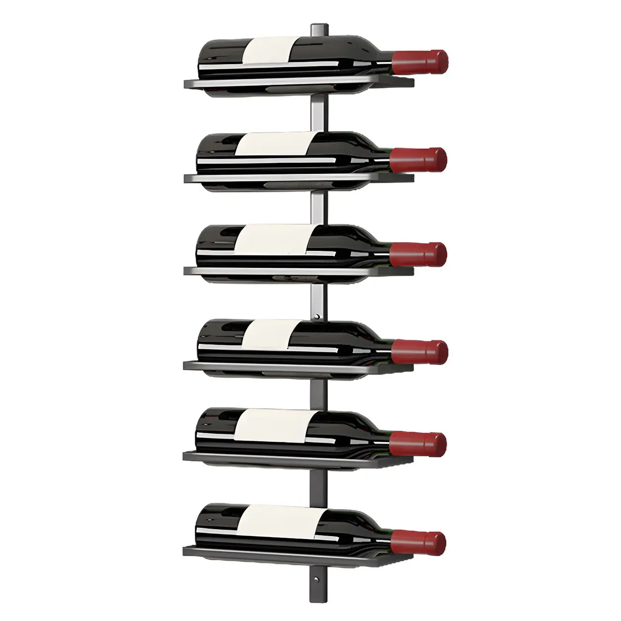 Metal Wall-Mounted Floating Wine Rack — Gold / 1 Piece