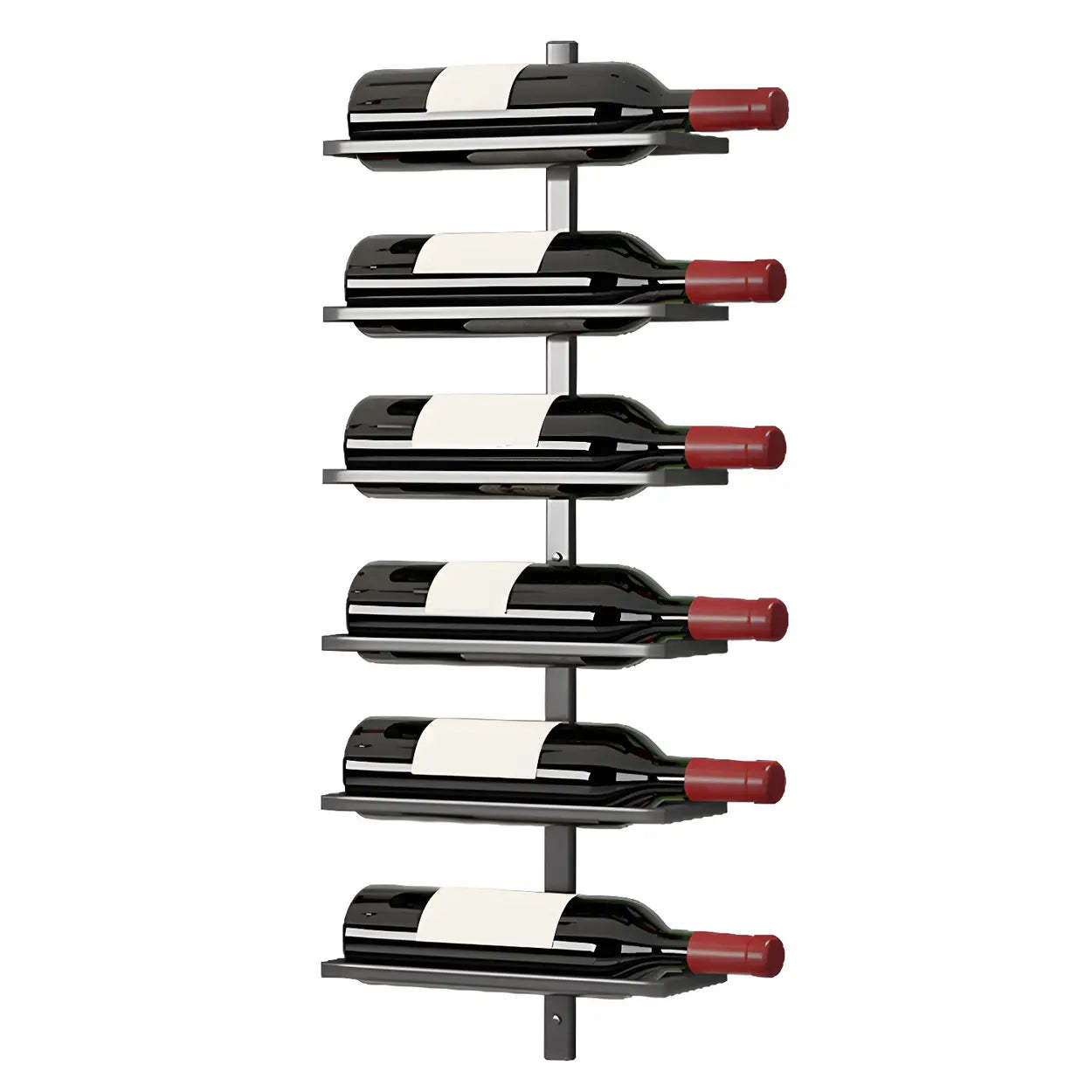 Modern wall-mounted wine red wine cabinets — 11"L x 4"W x 29.5"H / Black / Set of 1
