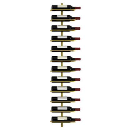 Metal Wall-Mounted Floating Wine Rack — Gold / 1 Piece
