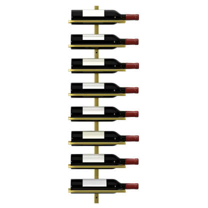 Metal Wall-Mounted Floating Wine Rack — Gold / 1 Piece