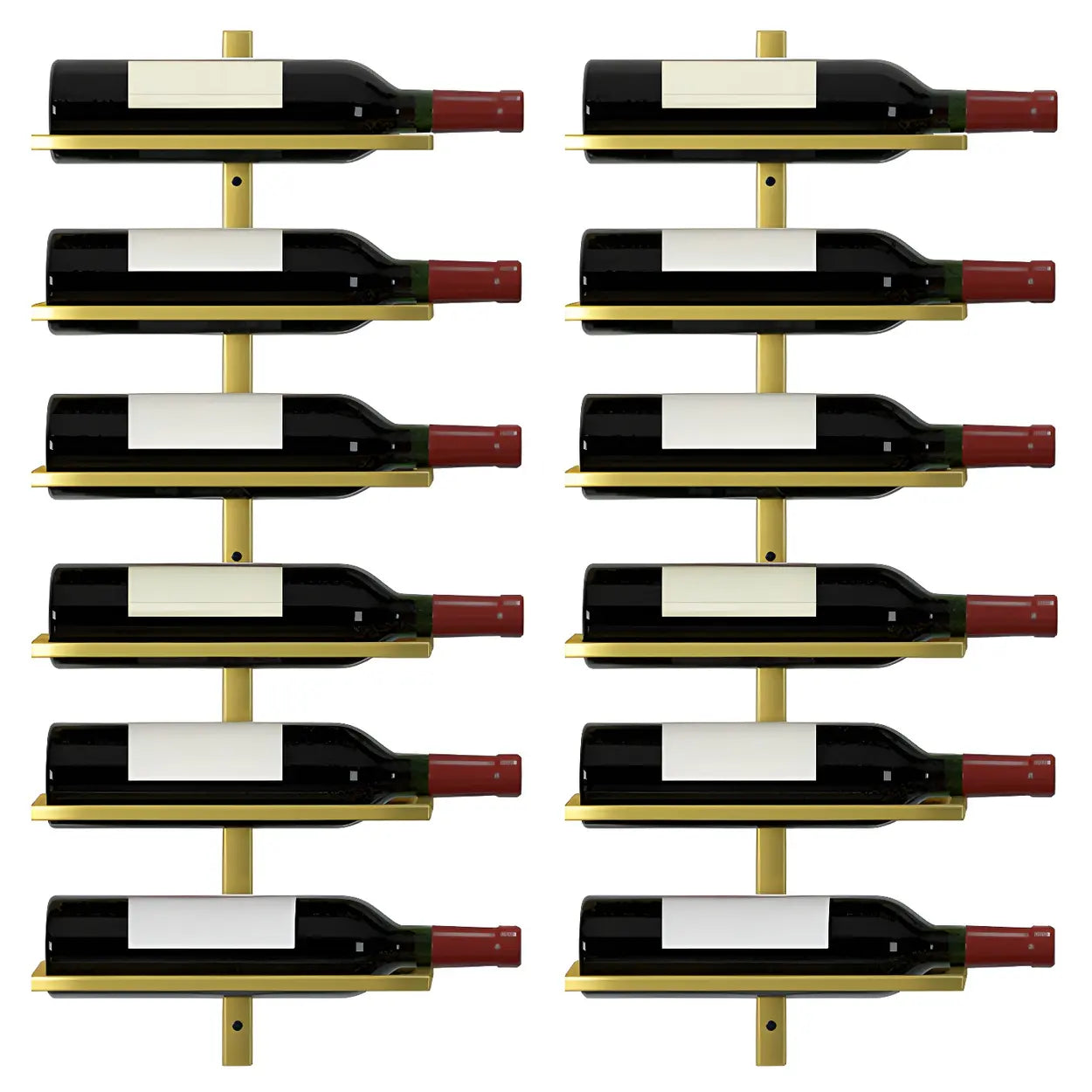 Metal Wall-Mounted Floating Wine Rack