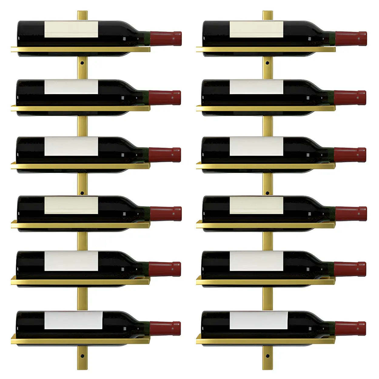 Metal Wall-Mounted Floating Wine Rack