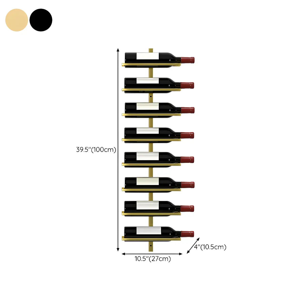 Metal Wall-Mounted Floating Wine Rack