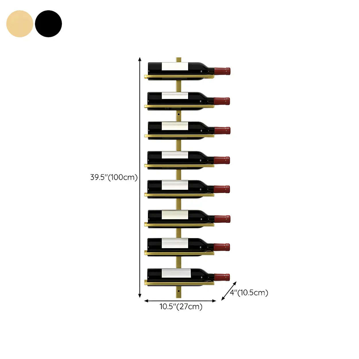 Metal Wall-Mounted Floating Wine Rack