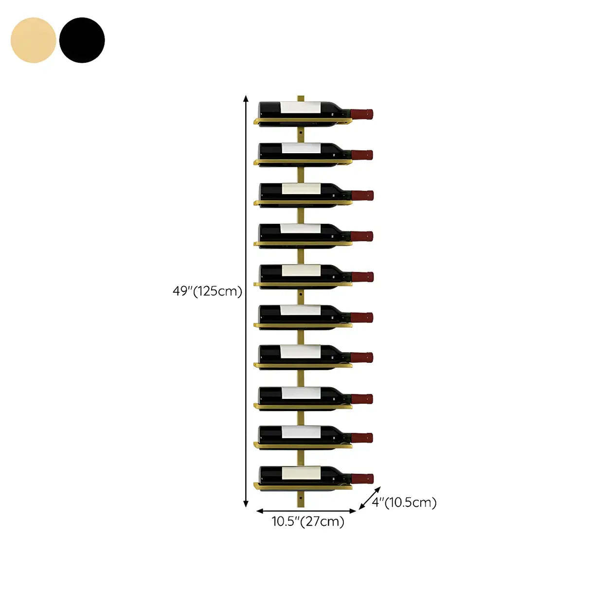 Metal Wall-Mounted Floating Wine Rack