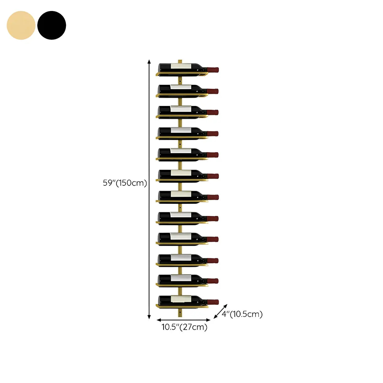 Metal Wall-Mounted Floating Wine Rack