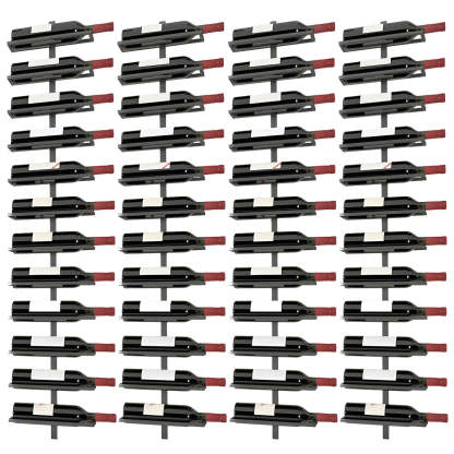 Metal Wall-Mounted Floating Wine Rack — Black / 1 Piece