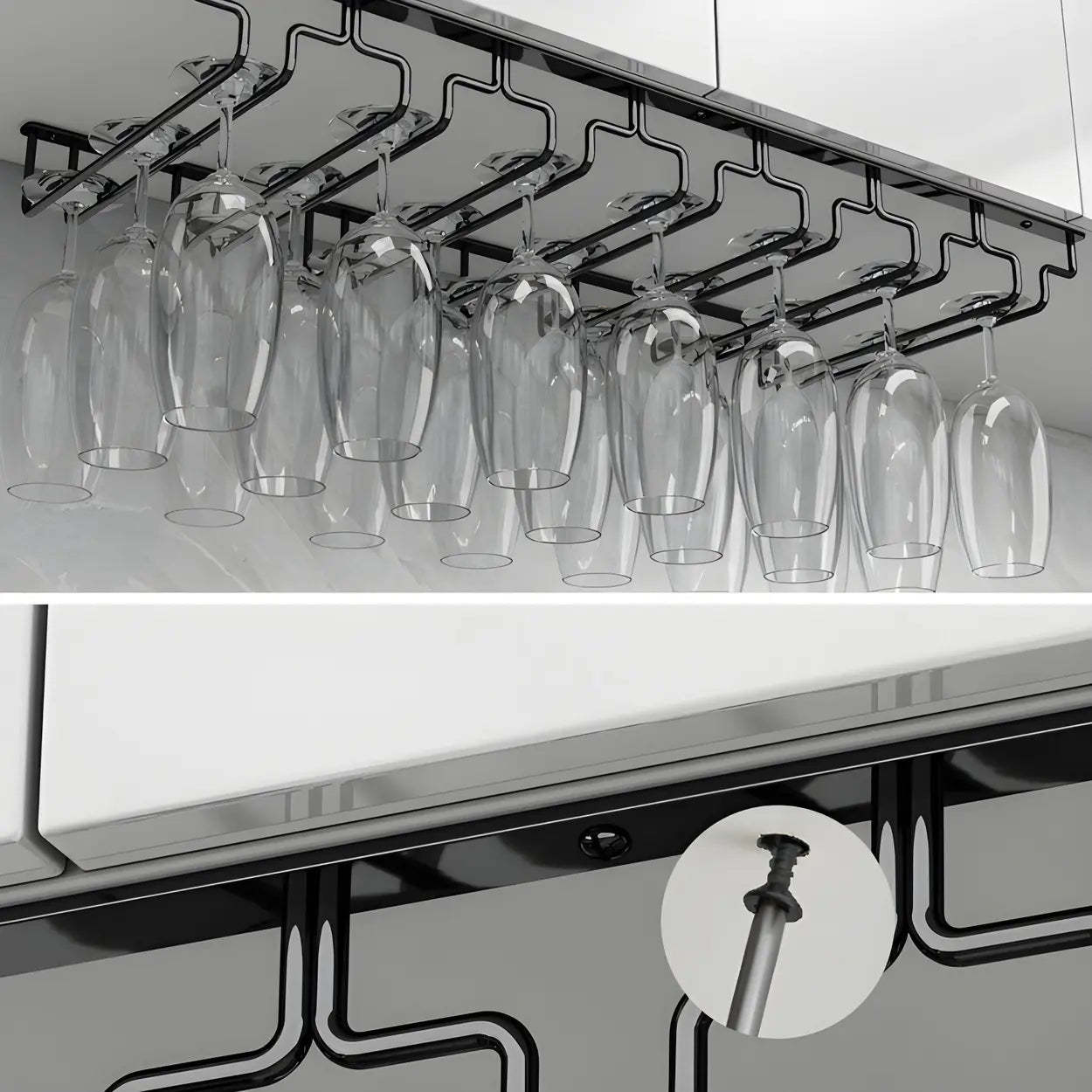 Metal Hanging Wine Glass Rack