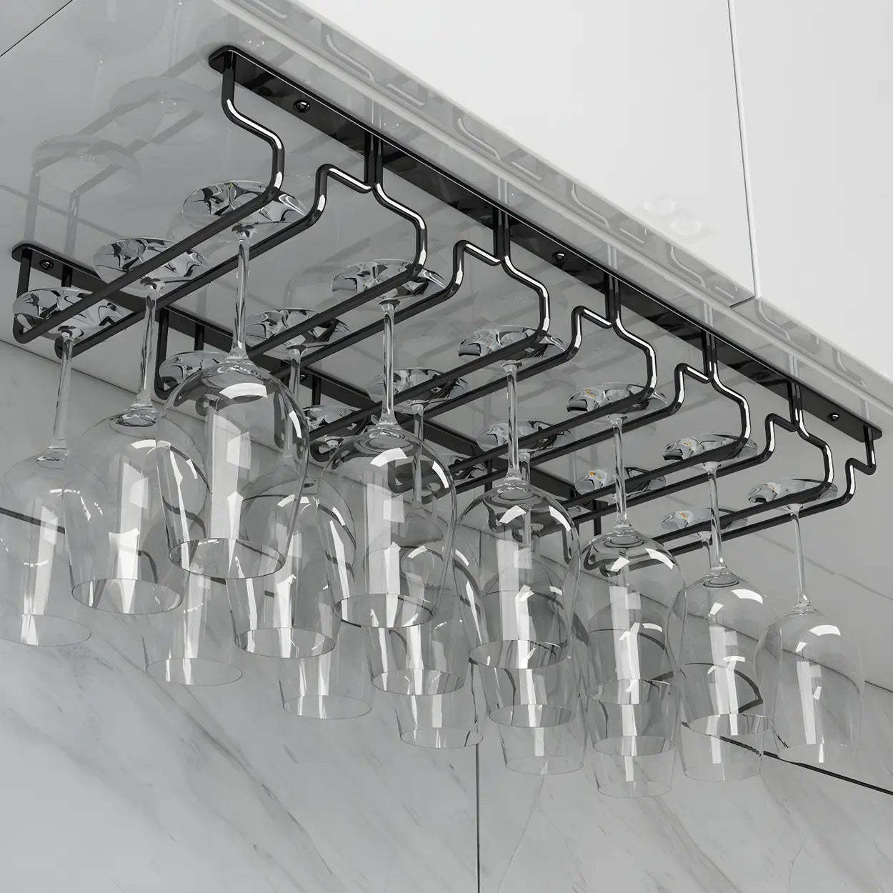Metal Hanging Wine Glass Rack