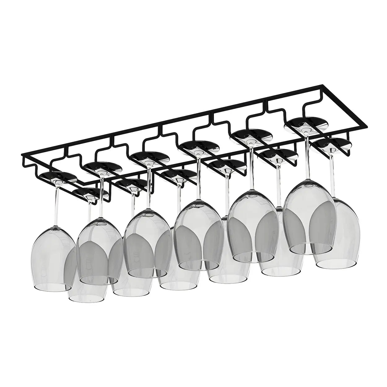 Minimalist Black Metal Hanging Wine Rack — White / 1 Piece