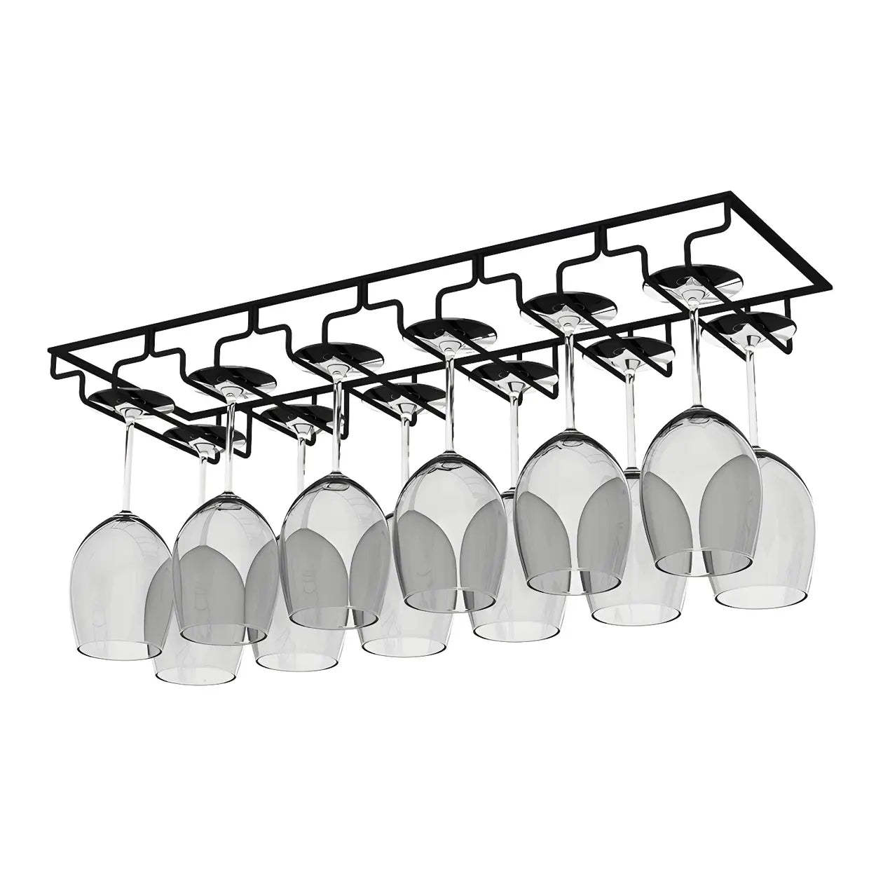 Minimalist Black Metal Hanging Wine Rack — White / 1 Piece