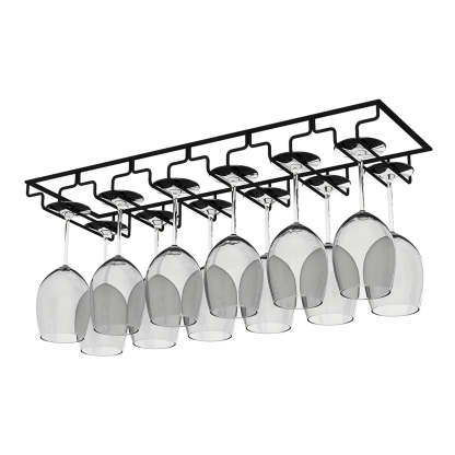 Minimalist Black Metal Hanging Wine Rack — White / 1 Piece