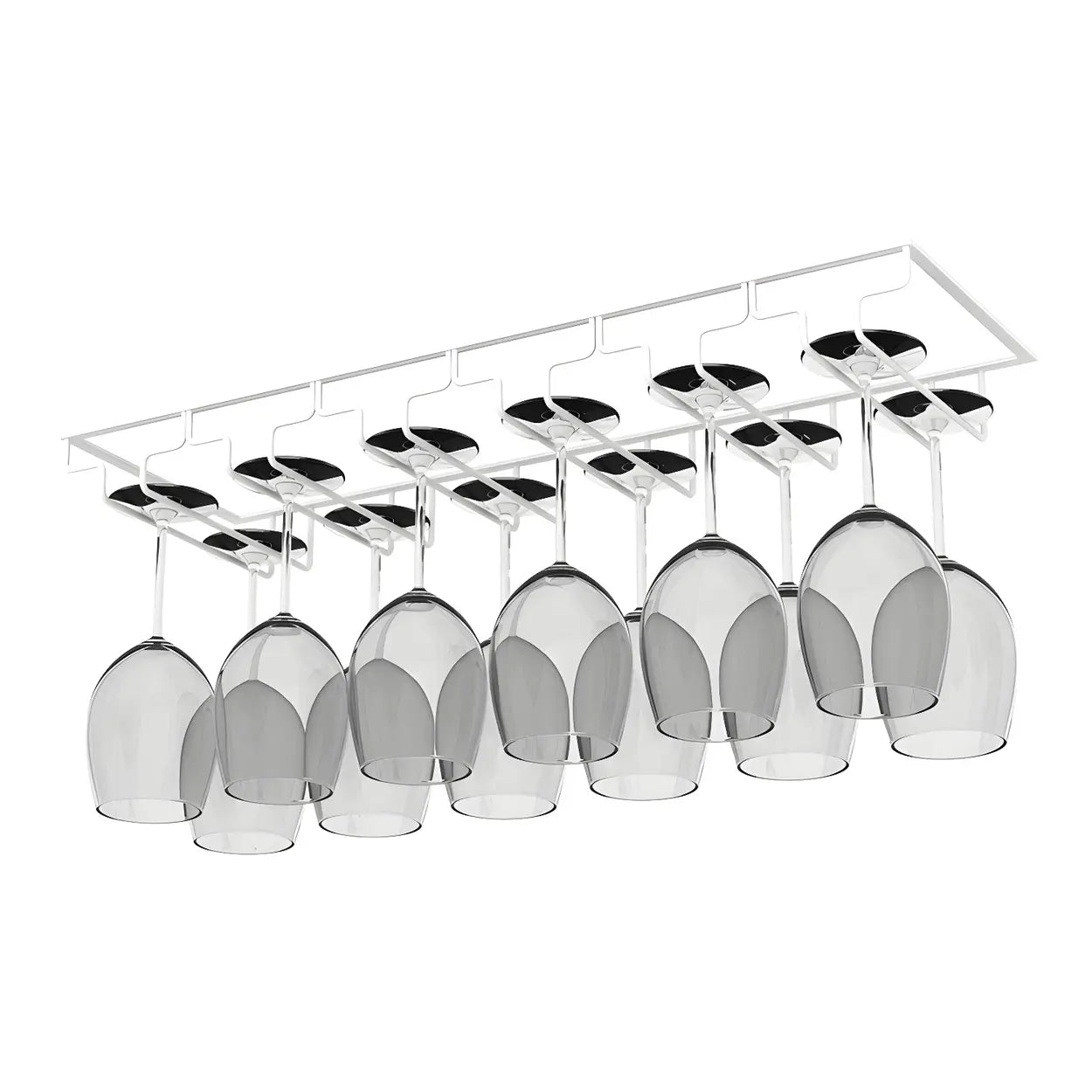 Minimalist Black Metal Hanging Wine Rack — White / 1 Piece